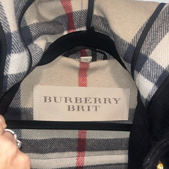 BURBERRY Brit “Blackwell' Wool Duffle Toggle Coat with hood Black size 6 - Picture 5 of 15